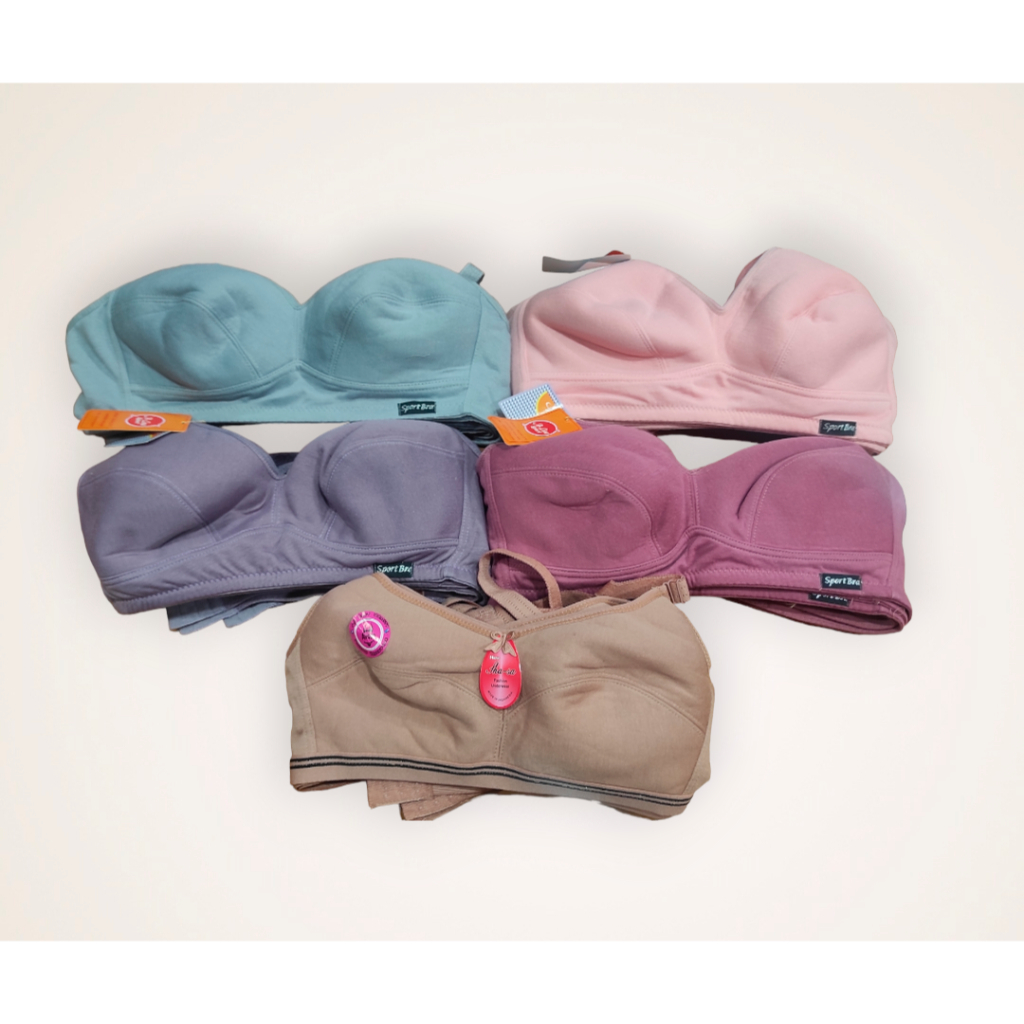 Bra / Bh Sport Tanpa Busa Jumbo Big Size Kancing Tiga size 48 50