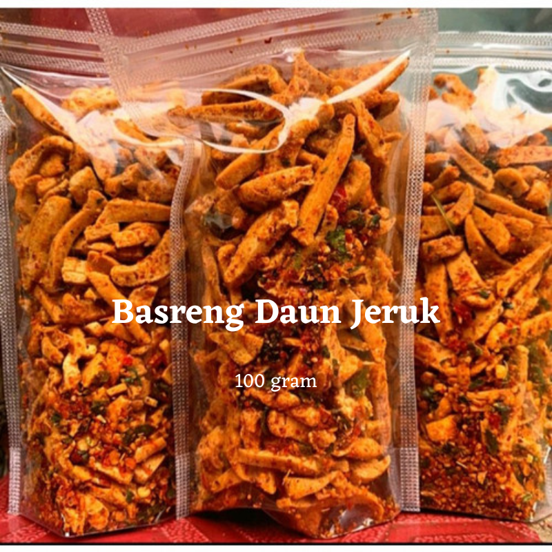 

Basreng Daun Jeruk pedas isi 100 gram / baso goreng / basreng / makanan camilan pedas