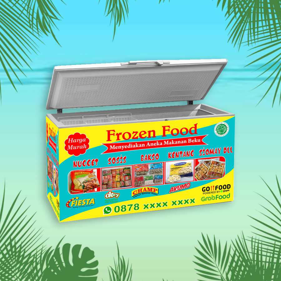 Stiker Freezer Frozen Food