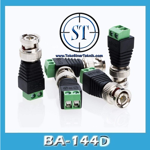 BA-144D Jack BNC Balun Male Coax Cat5 To Coaxial Bnc Cable Connector Adapter Camera ZT