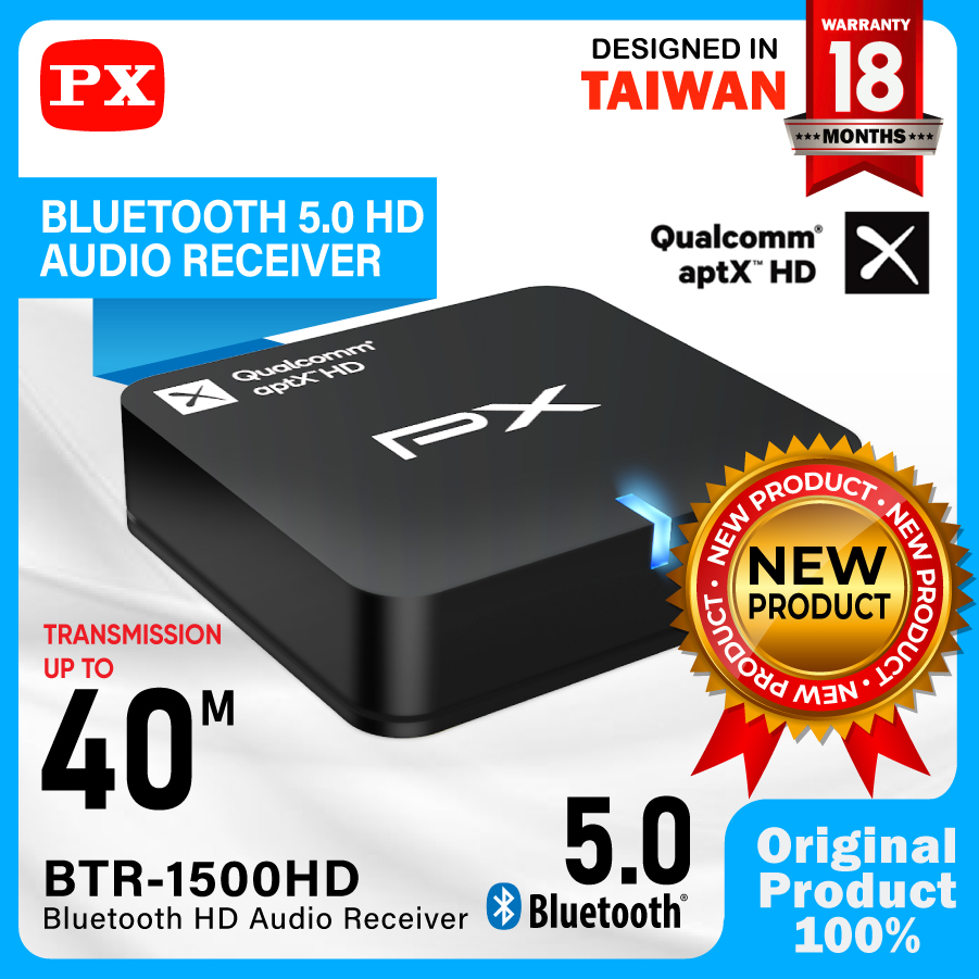 Bluetooth Receiver Audio 5.0 aptX HD Wireless Stereo PX BTR-1500HD