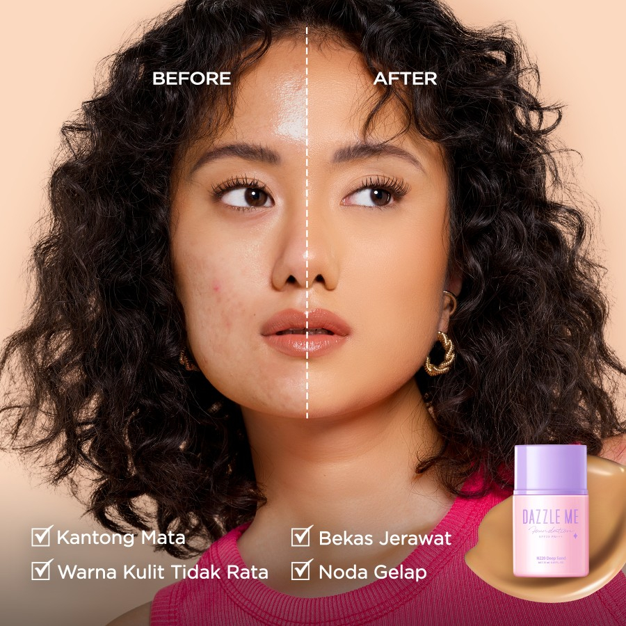 DAZZLE ME Day by Day Foundation - Full Coverage Oil control Long Lasting Makeup SPF 25 PA+++