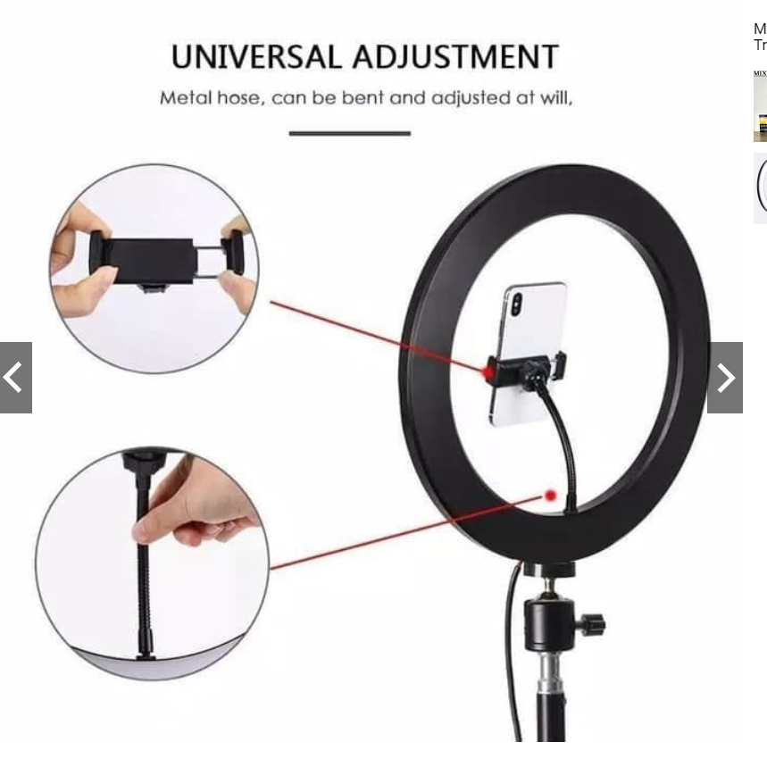 MIXIO Ring Light 26cm + Light Stand Tripod 55CM Selfie Vlogger Livestreamer