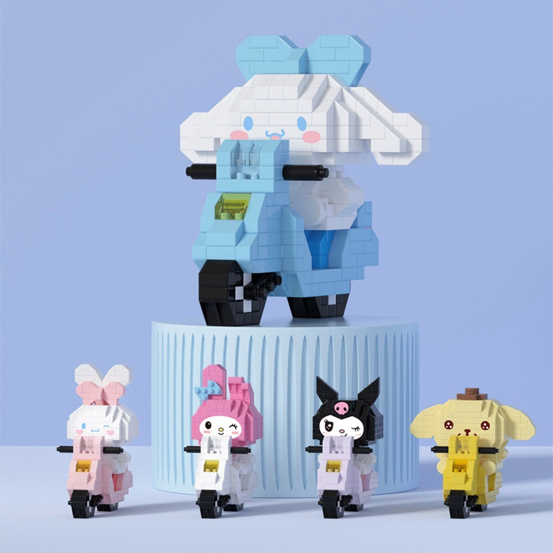 Mainan Balok Susun Sanrio kuromi Mainan Anak Mainan Edukasi DIY 3DPuzzle Nano Block Puzzle Building Bricks DIY Mainan Edukasi Yang Lucu