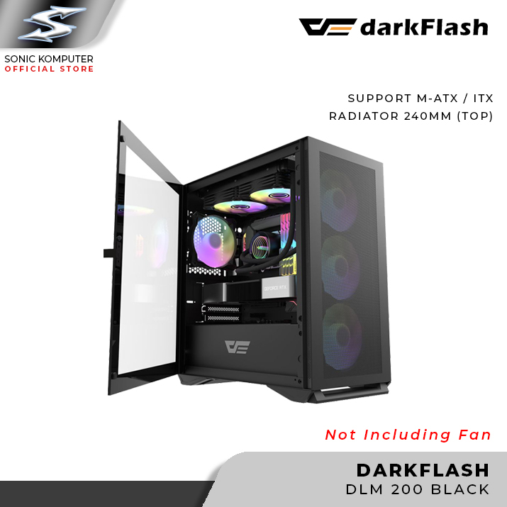 Darkflash DLM200 Black M-ATX Casing PC