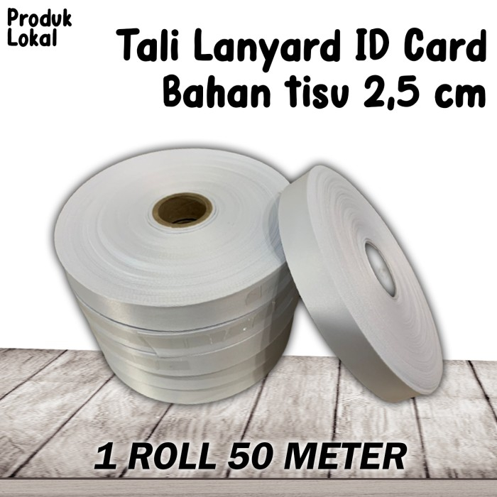 

Tali Lanyard ID card bahan tisu 2,5 cm /Printing Sublim Murah Berkualitas