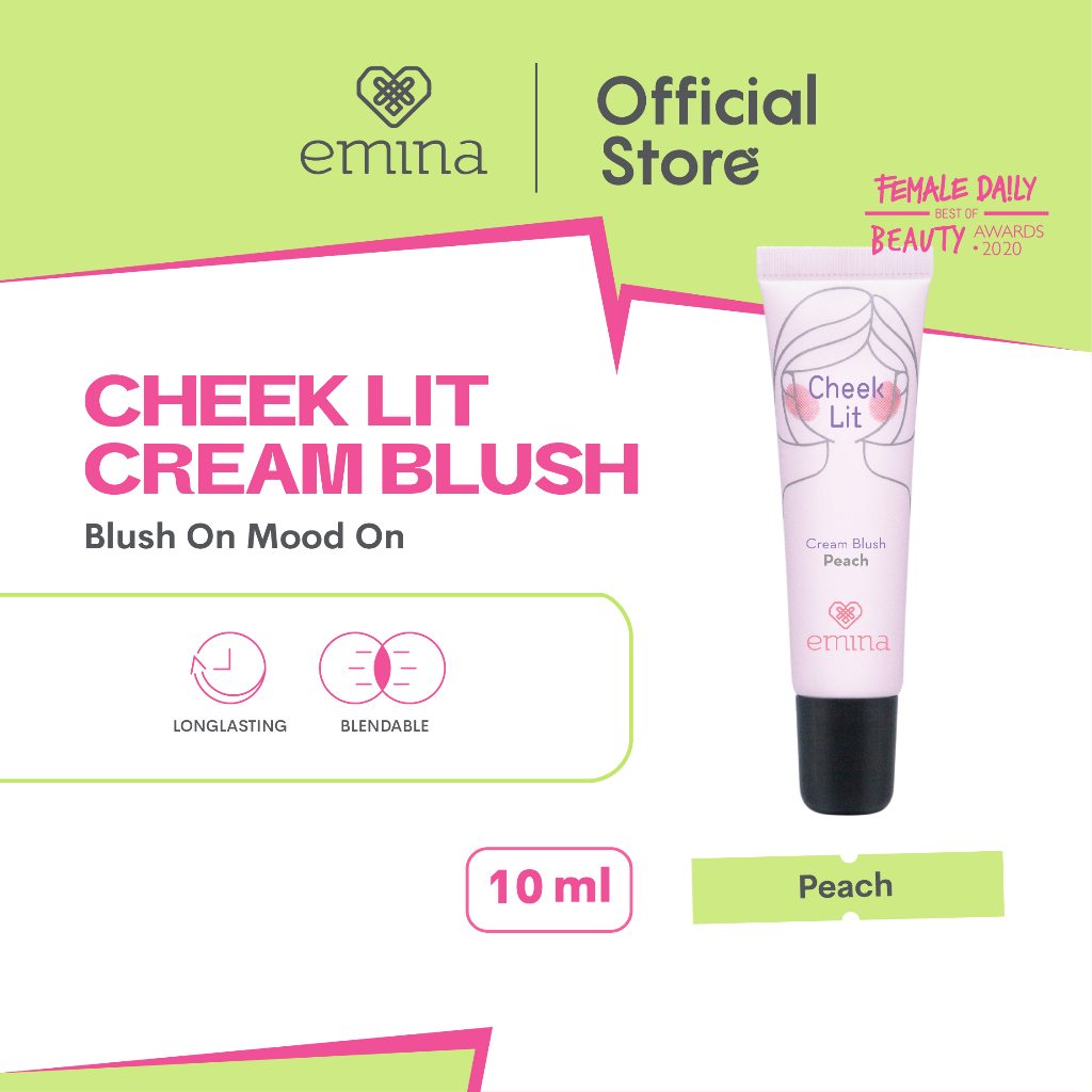 ✨ AKU MURAH ✨ Emina Cheek Lit Cream Blush 10 mL - Blush On Cream Tahan Lama