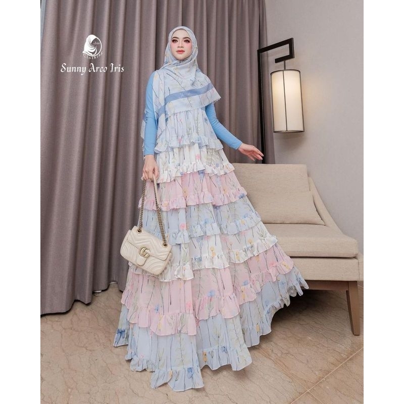 [JOZA CLOTHING] GAMIS SYARI TERBARU / DRESS SET PRINTING " SUNNY ARCO SET " BY JOZA CLOTHING