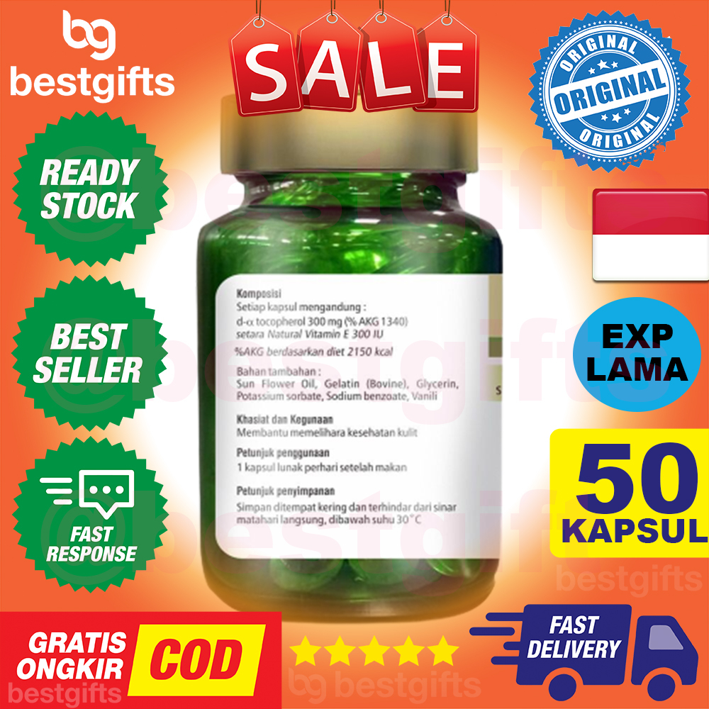 SIDOMUNCUL SIDO MUNCUL NATURAL VITAMIN E 300 IU MEMELIHARA KESEHATAN KULIT 50 SOFTCAPSUL