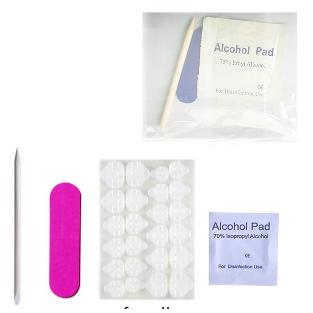 A422-A424 ALAT SATU SET MANIKUR KUKU meni pedi alat mesin manicure kaki tangan kecantikan perawatan tubuh badan wanita cewe cewek women woman nail art gel salon toolkit tool kit palsu empat potong dua sisi alcohol pad