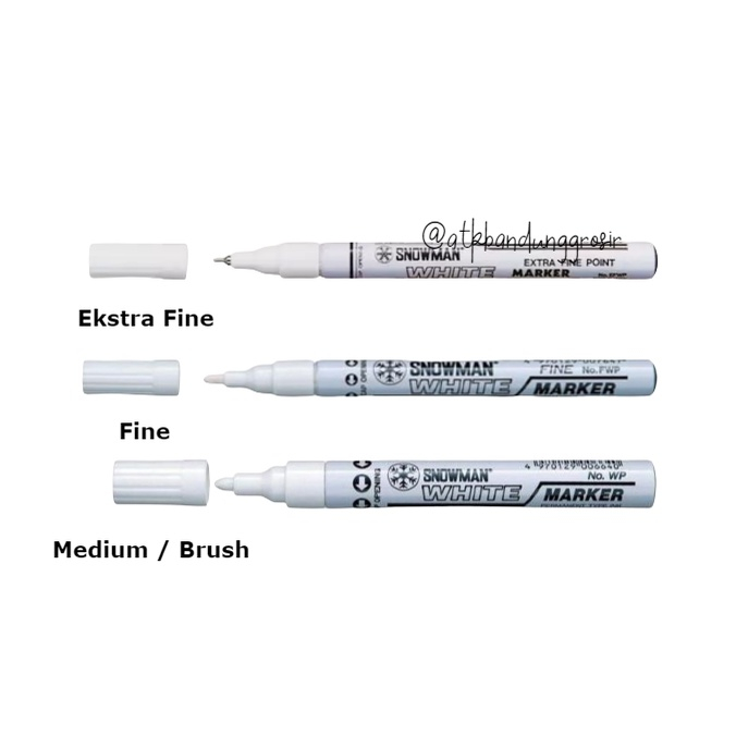 

Paint Marker / Spidol Putih Fine Snowman Putih
