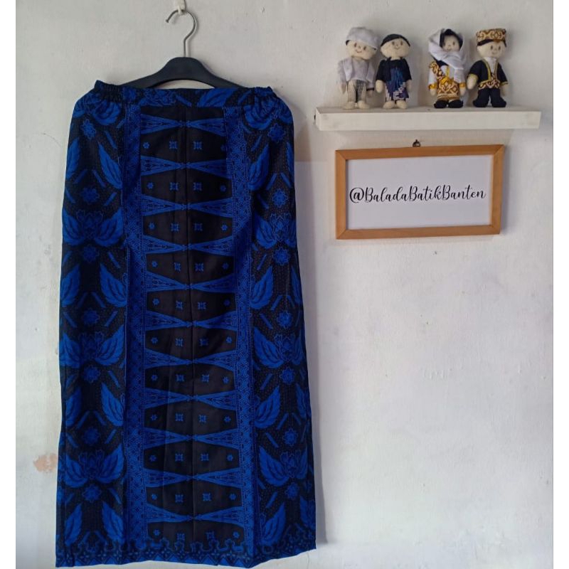 Rok Batik Baduy Banten tapak kebo biru Hitam dan Baju Adat Wanita Baduy