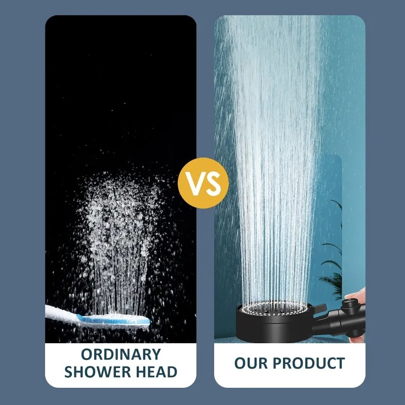 KEPALA SHOWER TEKANAN TINGGI 5 MODE ADJUSTABLE + HOLDER + SELANG