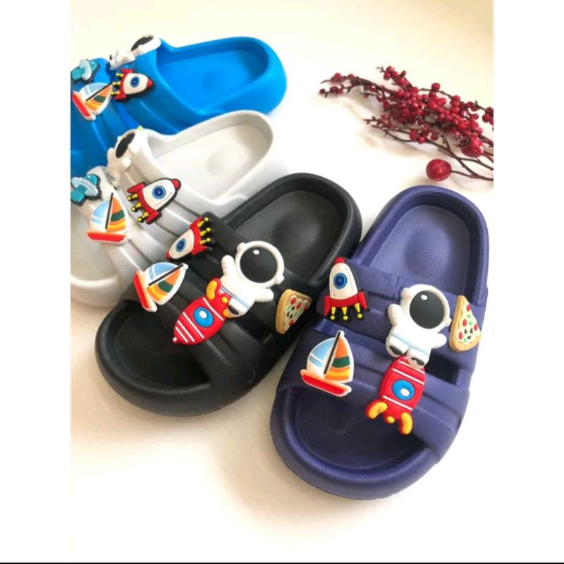 New oricon Sandal anak laki-laki terbaru Sandal anak motif astronot kekinian