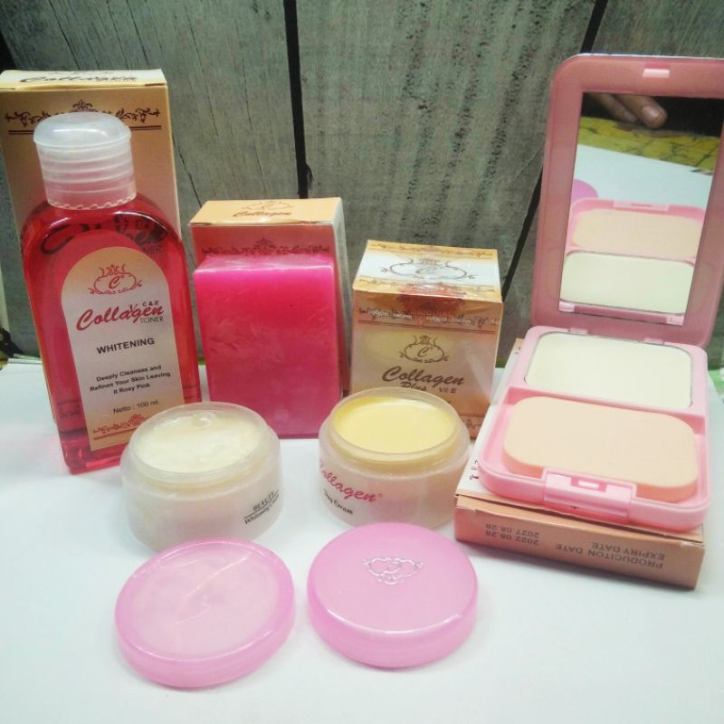 paket cream collagen 5in1+ bedak