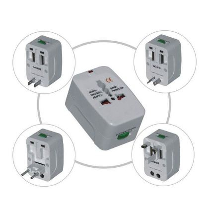 Stop Kontak Colokan Home Adaptor Universal Travel Adapter / All IN1 Traveler EU AU UK US Plug Cteker [MF]