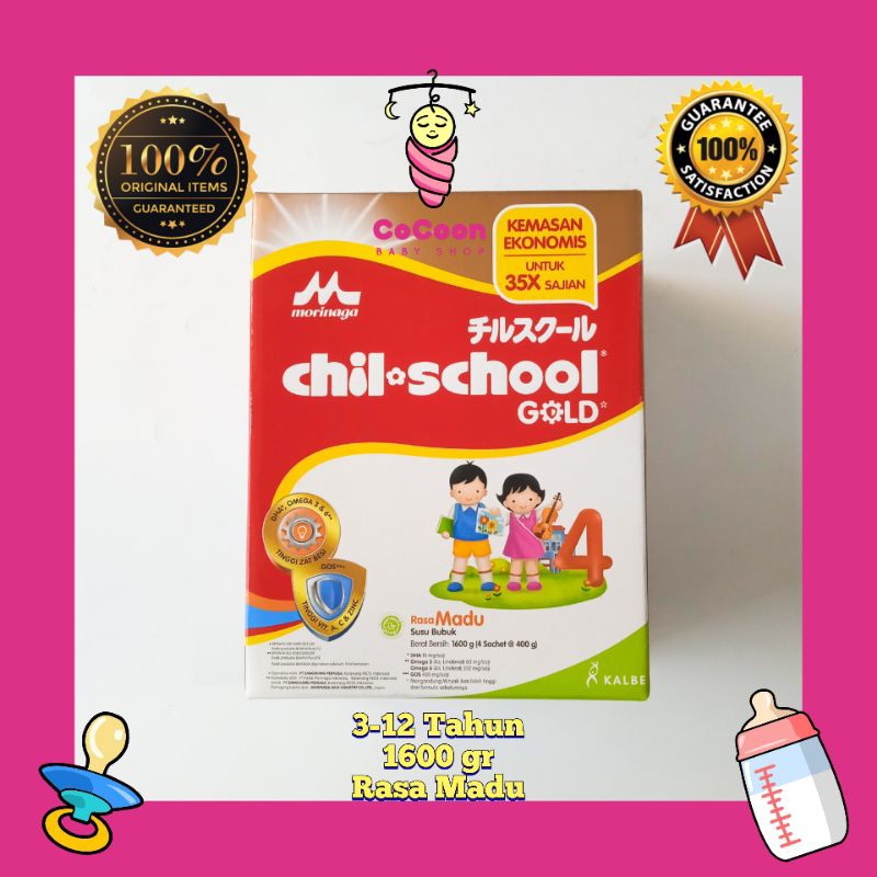 Susu Formula Morinaga Chilschool Chil School Gold 1600 g 1600gr Madu
