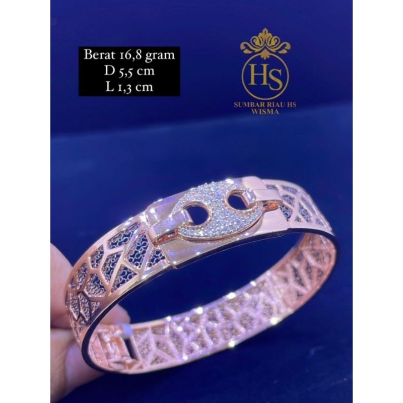 gelang emas fashion italy emas 750%/17k
