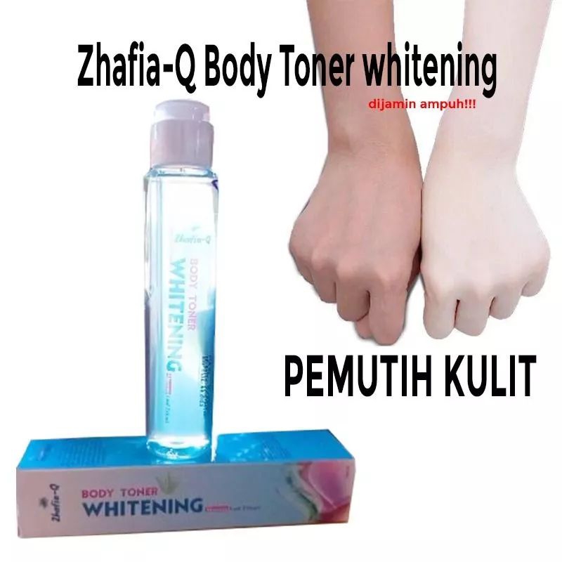 Glowrisstore | ZHAFIA Q BODY TONER WHITENING TONER PEMUTIH BADAN INSTAN