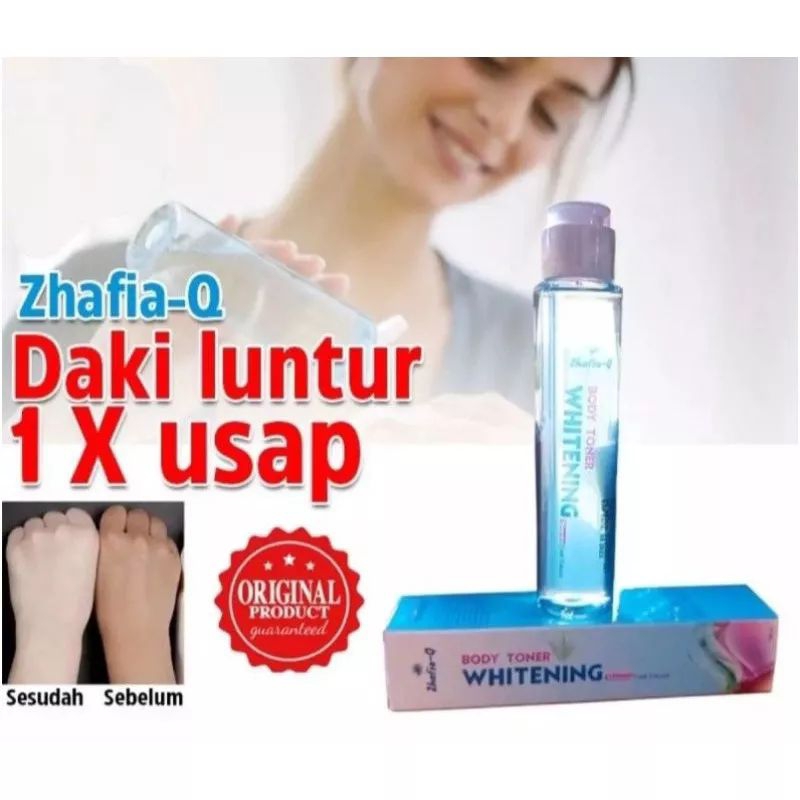 Glowrisstore | ZHAFIA Q BODY TONER WHITENING TONER PEMUTIH BADAN INSTAN