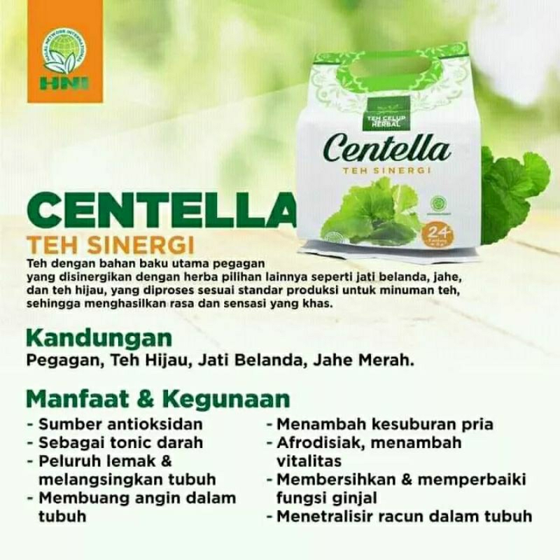 

Centella teh sinergi/HNI/HPAI