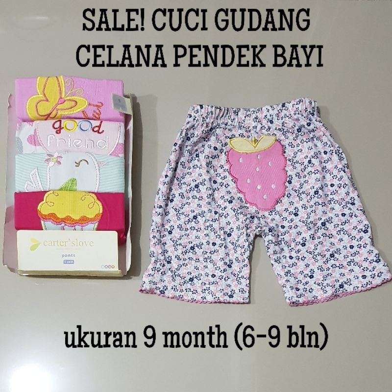 SALE SPESIAL CUCI GUDANG 5 pcs Celana pendek celana tidur bayi import