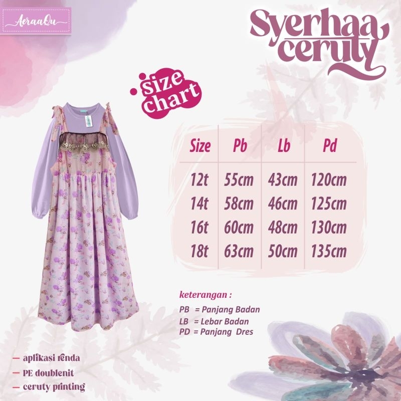 Syerhaa ceruty by Aeraaqu dress gamis syerhaa ceruty