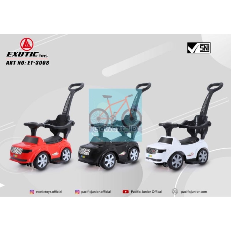 Ride On Mobil Mobilan Dorong Anak Tolocar EXOTIC ET 3008 Stir Musik Lampu Mainan Mobilan Anak | High Quality