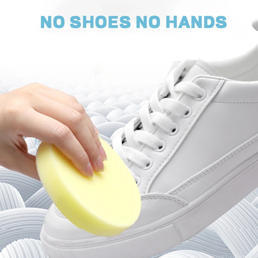 White Shoe cleaner/Cream Pembersih Sepatu/pembersih kulit sofa/Semir Wax Alas Sepatu Casual Putih/ Cream pemutih sepatu/ Cream Ajaib serbaguna/ white shoe cleaner