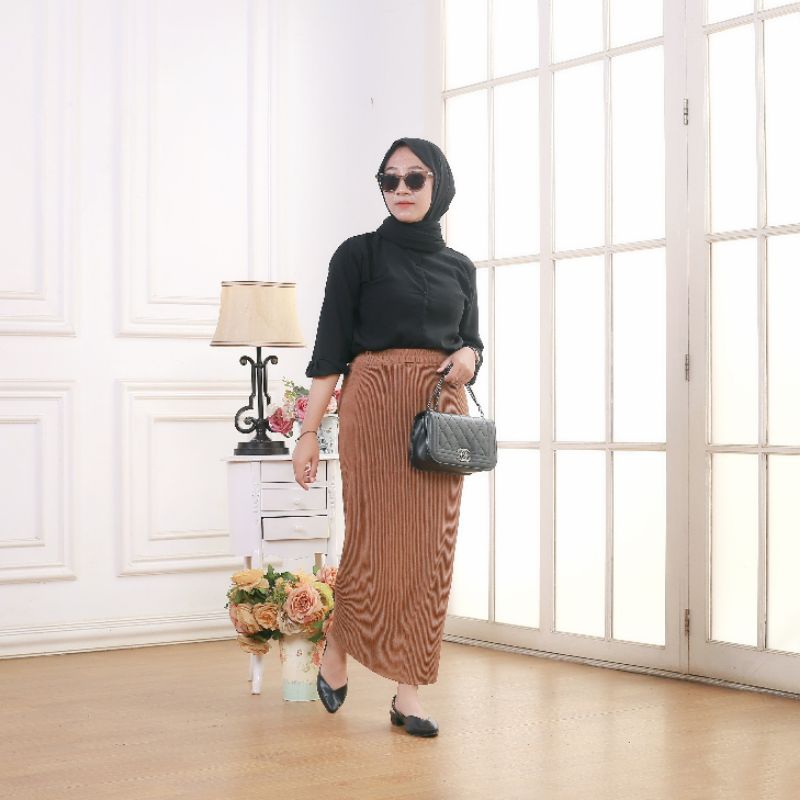 rok span plisket premium / rok span plisket lidi / rok span plisket
