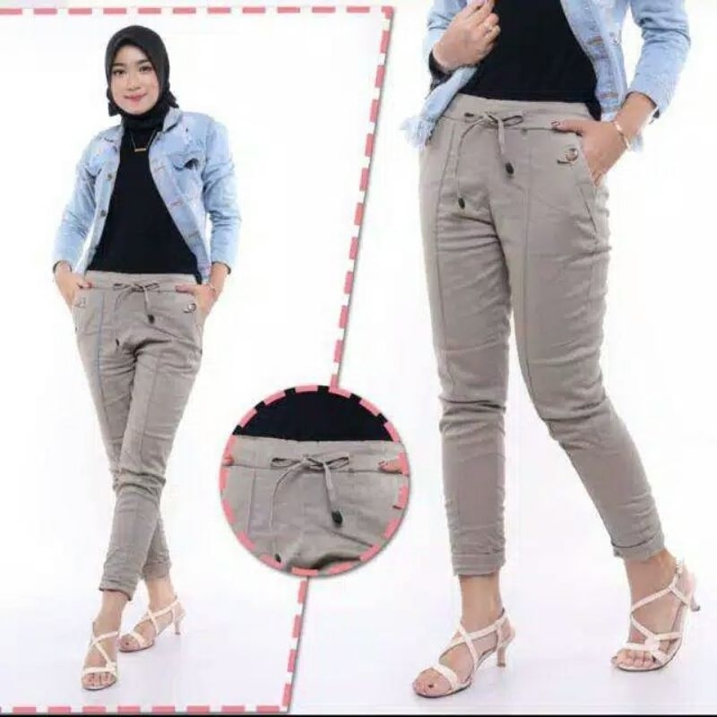 BAGGY PANTS STRETCH CELANA WANITA BAGGYPANTS