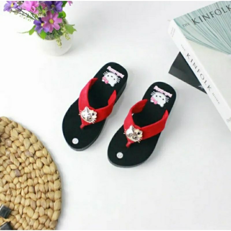 sandal wedges anak perempuan Hello kitty