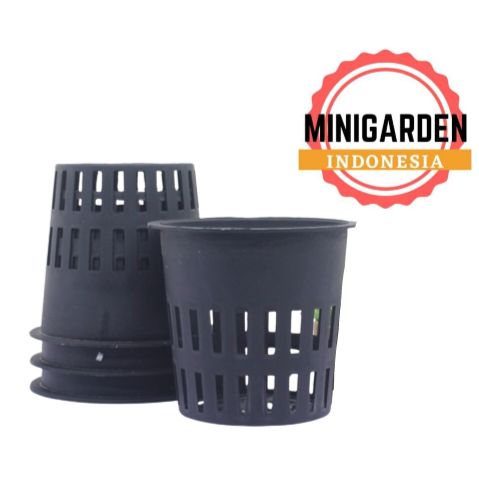 NETPOT JARING 10CM NET POT HIDROPONIK DUTCH BUCKET HITAM TEBAL IMPORT