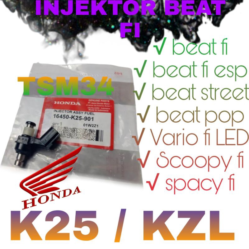 INJEKTOR INJECTOR ASSY BEAT FI / INJEKTOR ASSY FUEL BEAT FI-SCOPY FI-BEAT ESP-BEAT STREET-SCOPY ESP(