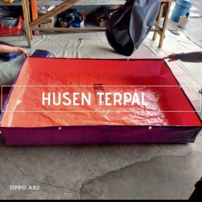 terpal kolam 200x50x25 ikan lele kotak bahan Terpal Plastik A5 Korea tebal