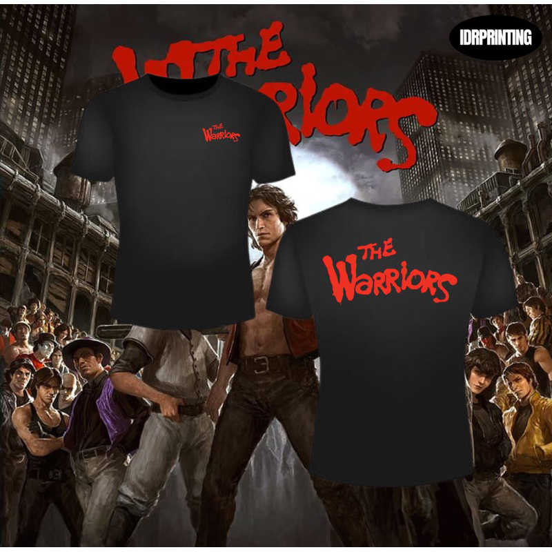 The Warriors "Basic Logo" Black Kaos T-Shirt 24's