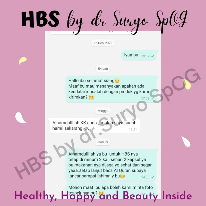 HBS by dr Suryo, SpOG | SoftCapsul | Premium | Promil | 4 botol HBS