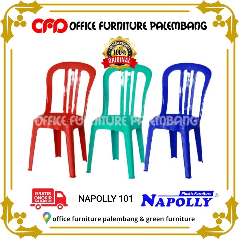 (gojek) kursi plastik napolly 101 original kursi tenda kursi makan