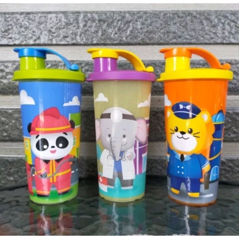 Gelas minum fun tumbler panda 260 ml tupperware(1pcs)