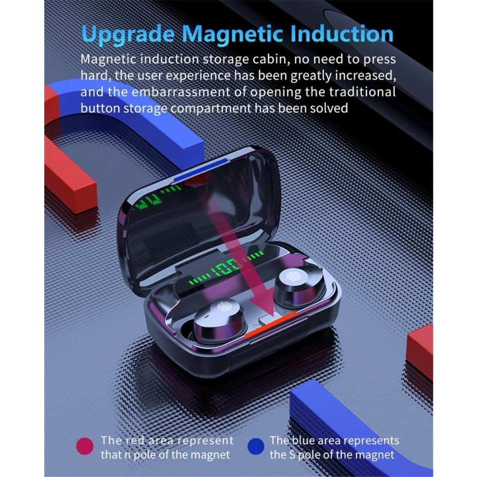 M5 TWS Earphone In-Ear Gaming Olahraga Musik BT 5.2 Nirkabel Stereo 9D Earbud Headset Latensi Rendah untuk Iphone untuk Samsung