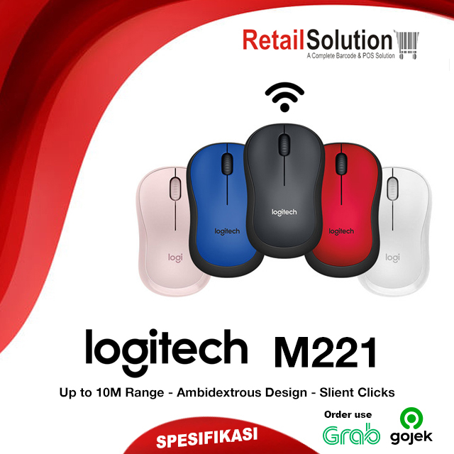 Logitech M221 - Mouse Wireless USB Silent