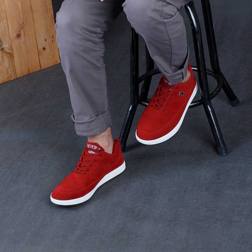 Sepatu Casual Pria Murah Kuzatura Merah Maroon