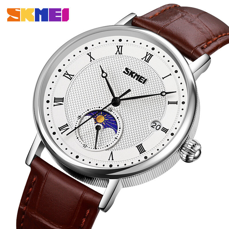 SKMEI 9308 Jam Tangan Pria Analog Model Classic Tali PU Leather MGOS