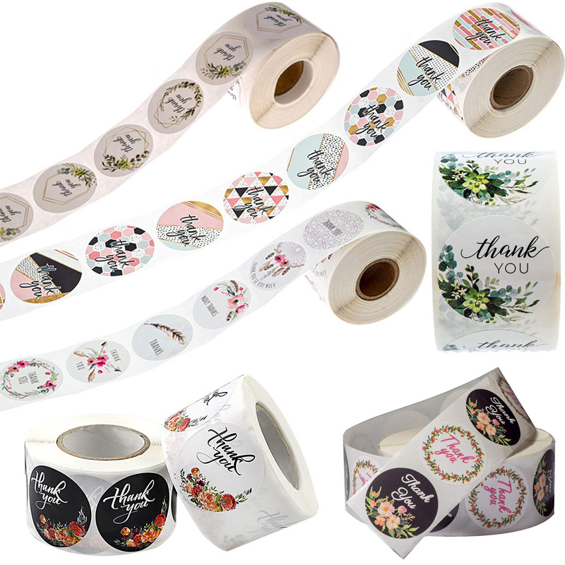 

514 Stiker Terima Kasih 1 ROLL isi 500 Pcs