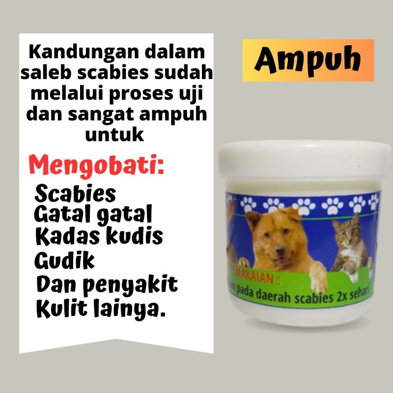 Obat Scabies Kucing Anjing Kelinci Salep Obat Scabies kadas kudis hewan Peliharaan Shaestore15