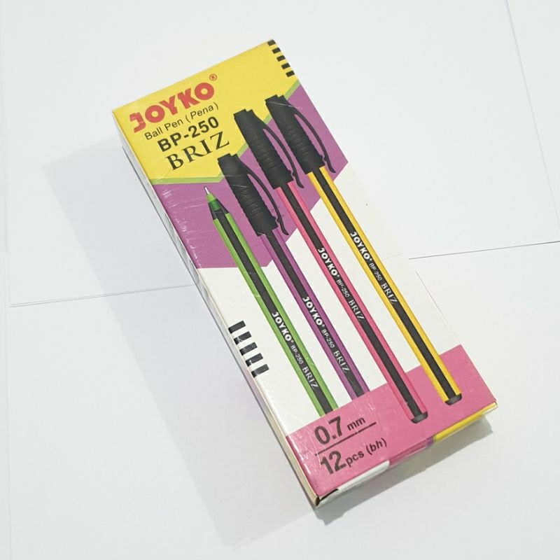 Ballpen Joyko BP-250 BRIZ / Pena Tinta Hitam 1 pack isi 12 pcs / Pulpen Joyko Pena Murah / Ball Pen Hitam