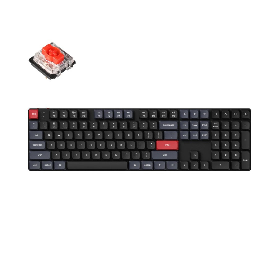 Keychron K5 Pro Keyboard Mekanik Nirkabel RGB 109 Tombol Hitam