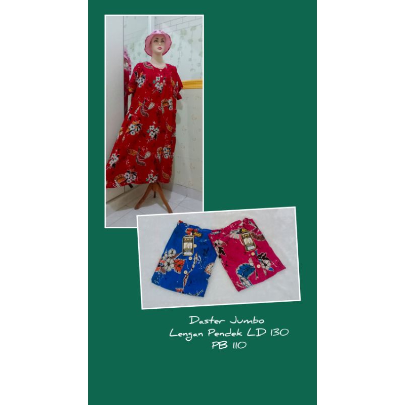 Daster SMT Marisa Jumbo Lengan Pendek