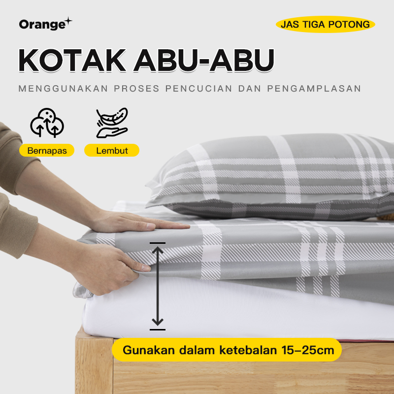 Sprei Single Motif Aesthetic KQ Dengan Sarung Bantal &amp; Guling Sprei Murah Premium KQ Size 120x200cm