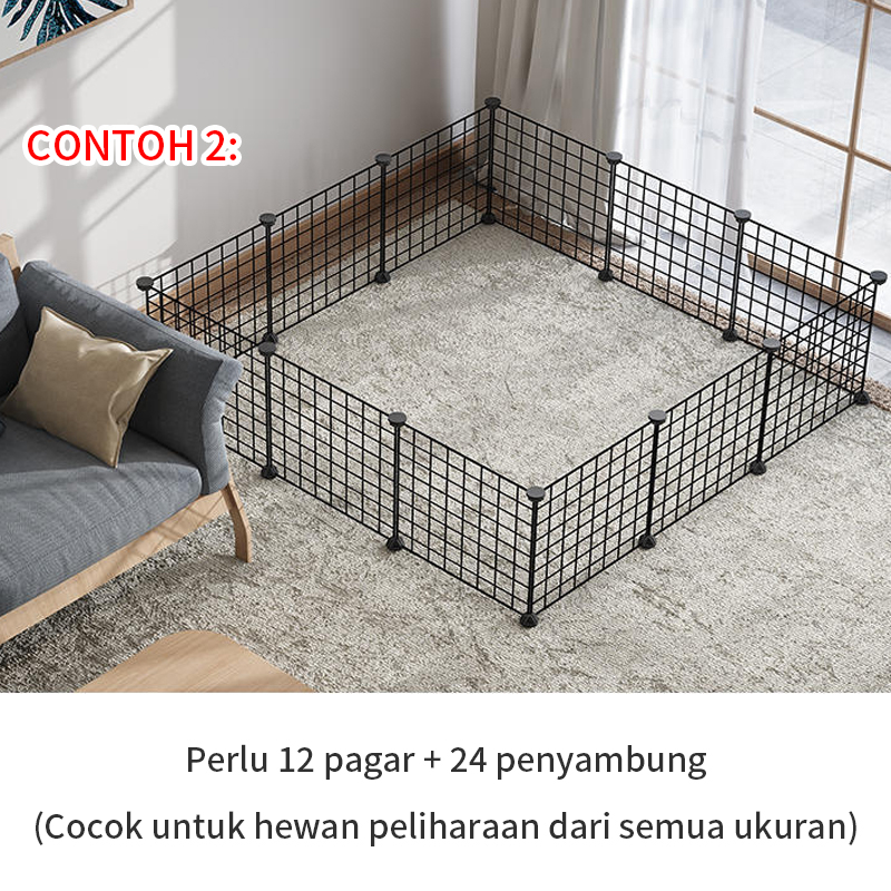 Kandang Kucing Tingkat Kandang DIY Pagar Kucing Pet Cages Accessories Pagar